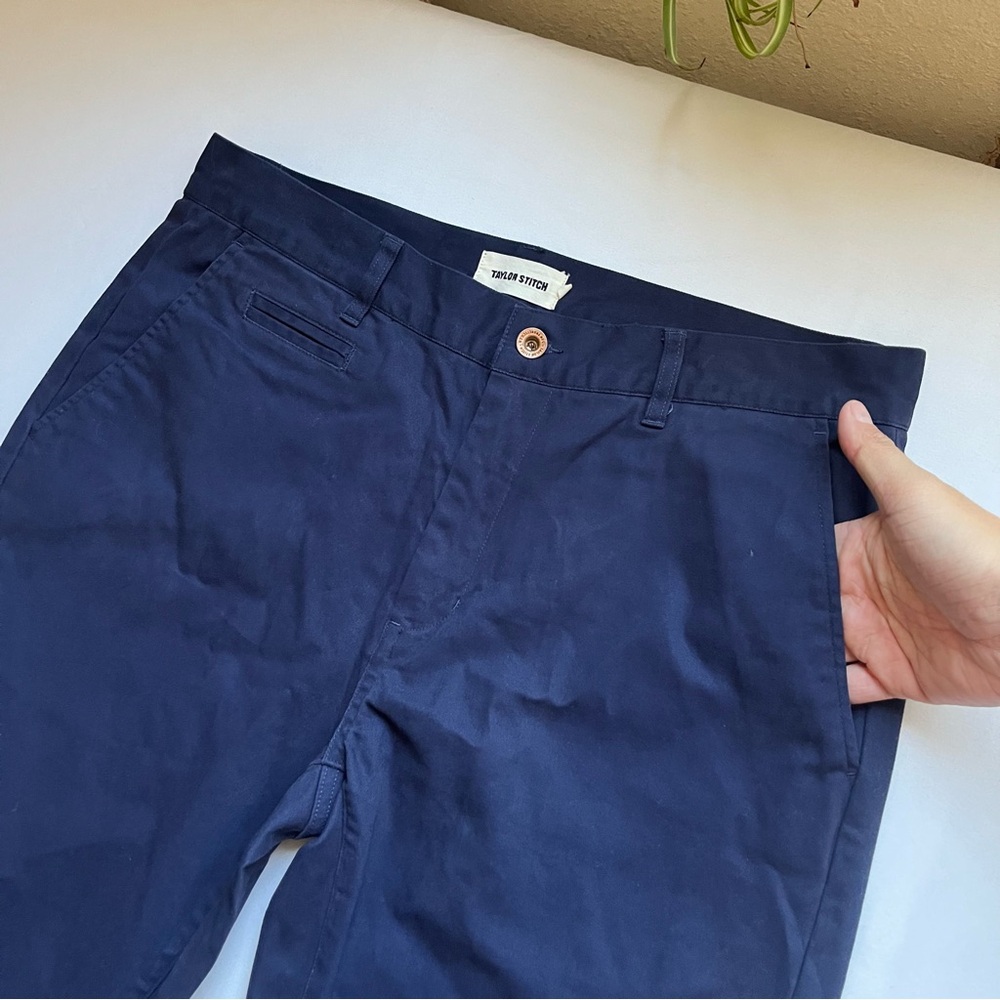 TAYLOR STITCH men’s blue slim straight leg pants - Picture 3 of 6